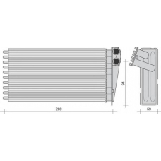 350218273000 MAGNETI MARELLI Теплообменник, отопление салона