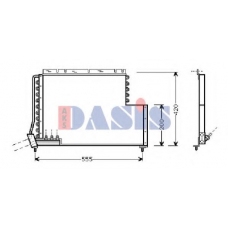 222090N AKS DASIS Конденсатор, кондиционер