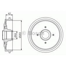 0 986 477 201 BOSCH Тормозной барабан