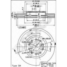 BS 8399 BRECO Тормозной диск