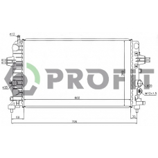PR 5055A1 PROFIT Радиатор, охлаждение двигателя