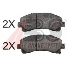 37840 ABS Комплект тормозных колодок, дисковый тормоз