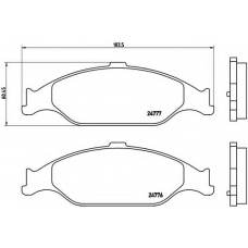 P 24 082 BREMBO Комплект тормозных колодок, дисковый тормоз