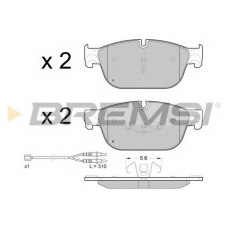 BP3432 BREMSI Комплект тормозных колодок, дисковый тормоз