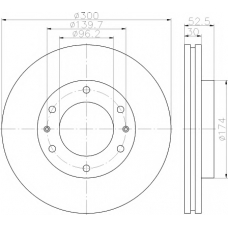 8DD 355 116-481 HELLA PAGID Тормозной диск