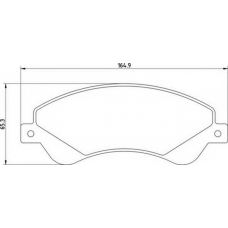 363710201641 MAGNETI MARELLI Комплект тормозных колодок, дисковый тормоз
