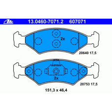 13.0460-7071.2 ATE Комплект тормозных колодок, дисковый тормоз
