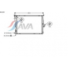 BW2289 AVA Радиатор, охлаждение двигателя