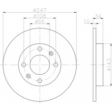 8DD 355 100-831 HELLA PAGID Тормозной диск