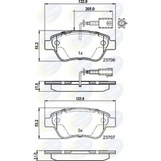 CBP11037 COMLINE Комплект тормозных колодок, дисковый тормоз