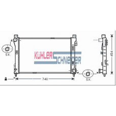 0319801 KUHLER SCHNEIDER Радиатор, охлаждение двигател