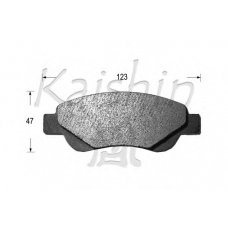 D2264 KAISHIN Комплект тормозных колодок, дисковый тормоз