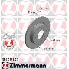 380.2167.20 ZIMMERMANN Тормозной диск