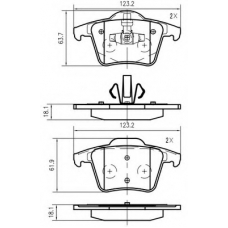 K642800 Vema Комплект тормозных колодок, дисковый тормоз