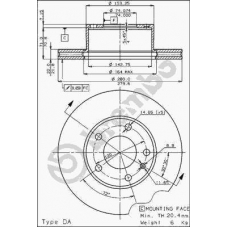 09.3949.10 BREMBO Тормозной диск