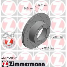 460.1518.52 ZIMMERMANN Тормозной диск