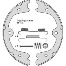 M892R MGA Комплект тормозных колодок, стояночная тормозная с