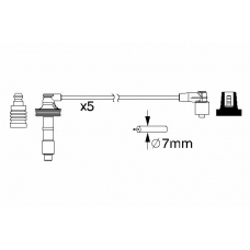 0 986 357 166 BOSCH Комплект проводов зажигания