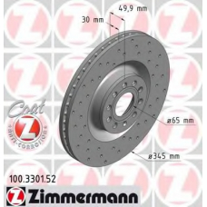 100.3301.52 ZIMMERMANN Тормозной диск