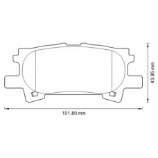 572621B BENDIX Комплект тормозных колодок, дисковый тормоз