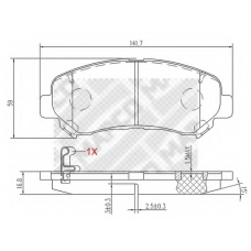 6831 MAPCO Комплект тормозных колодок, дисковый тормоз