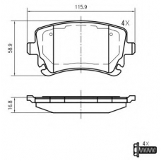 K622002 Vema Комплект тормозных колодок, дисковый тормоз