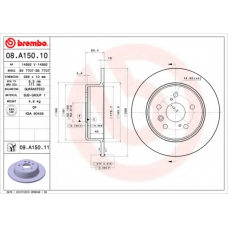 08.A150.11 BREMBO Тормозной диск