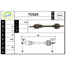 TC624 SERA Приводной вал