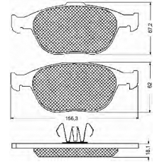 10671 BSF Комплект тормозных колодок, дисковый тормоз