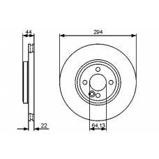 0 986 479 438 BOSCH Тормозной диск