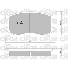 822-467-0 CIFAM Комплект тормозных колодок, дисковый тормоз