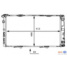 8MK 376 712-271 HELLA Радиатор, охлаждение двигателя