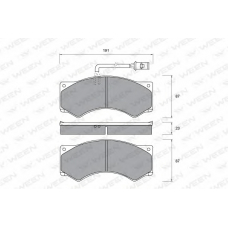 151-1040 WEEN Комплект тормозных колодок, дисковый тормоз