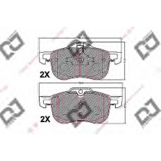 BP2212 DJ PARTS Комплект тормозных колодок, дисковый тормоз