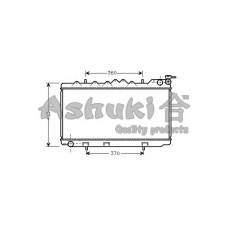 N653-09 ASHUKI Радиатор, охлаждение двигателя