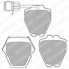 LP1633 DELPHI Комплект тормозных колодок, дисковый тормоз