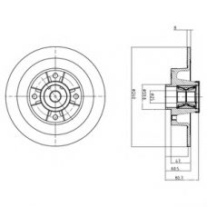 BG9028RSC DELPHI Тормозной диск