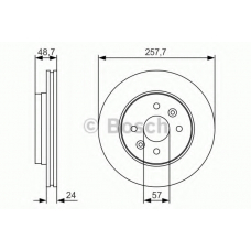 0 986 479 S77 BOSCH Тормозной диск