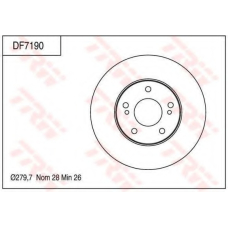 DF7190 TRW Тормозной диск