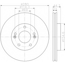 8DD 355 118-381 HELLA Тормозной диск