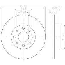 8DD 355 116-441 HELLA PAGID Тормозной диск