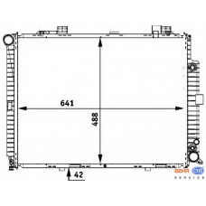 8MK 376 711-151 HELLA Радиатор, охлаждение двигателя