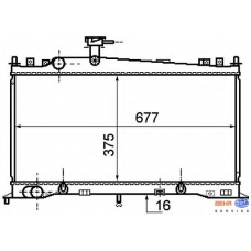 8MK 376 750-271 HELLA Радиатор, охлаждение двигателя