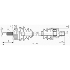 DRS6111.00 OPEN PARTS Приводной вал