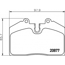 2087702 TEXTAR Комплект тормозных колодок, дисковый тормоз