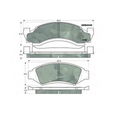 GDB4049 TRW Комплект тормозных колодок, дисковый тормоз