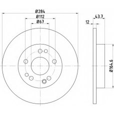 8DD 355 100-931 HELLA Тормозной диск