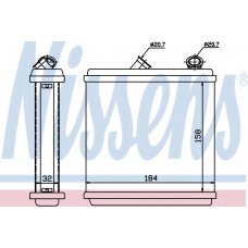 72635 NISSENS Теплообменник, отопление салона