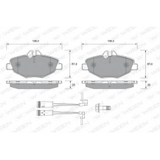 151-1935 WEEN Комплект тормозных колодок, дисковый тормоз