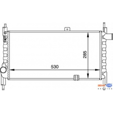 8MK 376 714-281 HELLA Радиатор, охлаждение двигателя